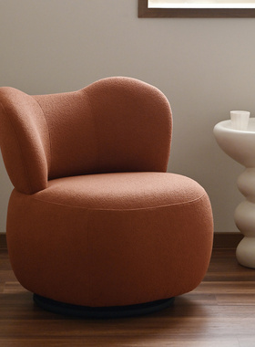 作壳ZOK 豆荚椅  阳台卧室现代简约休闲椅法式复古可旋转沙发椅