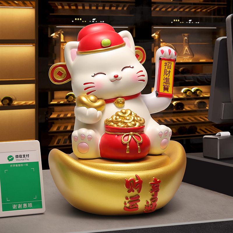 招财猫摆件自动招手摇手生意兴隆