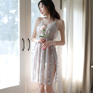 性感睡衣女吊带睡裙蕾丝内衣火辣薄款 夏季 春秋透明露背甜美公主风