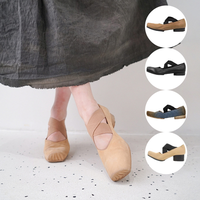 意大利手工制作方头芭蕾舞鞋现货