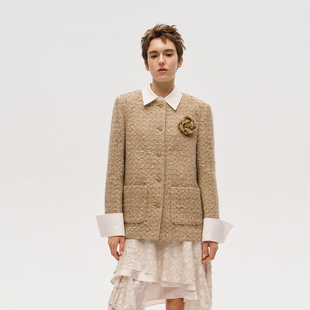 ICE 假两件衬衫 DUST 2025秋冬新款 领小香外套 hug