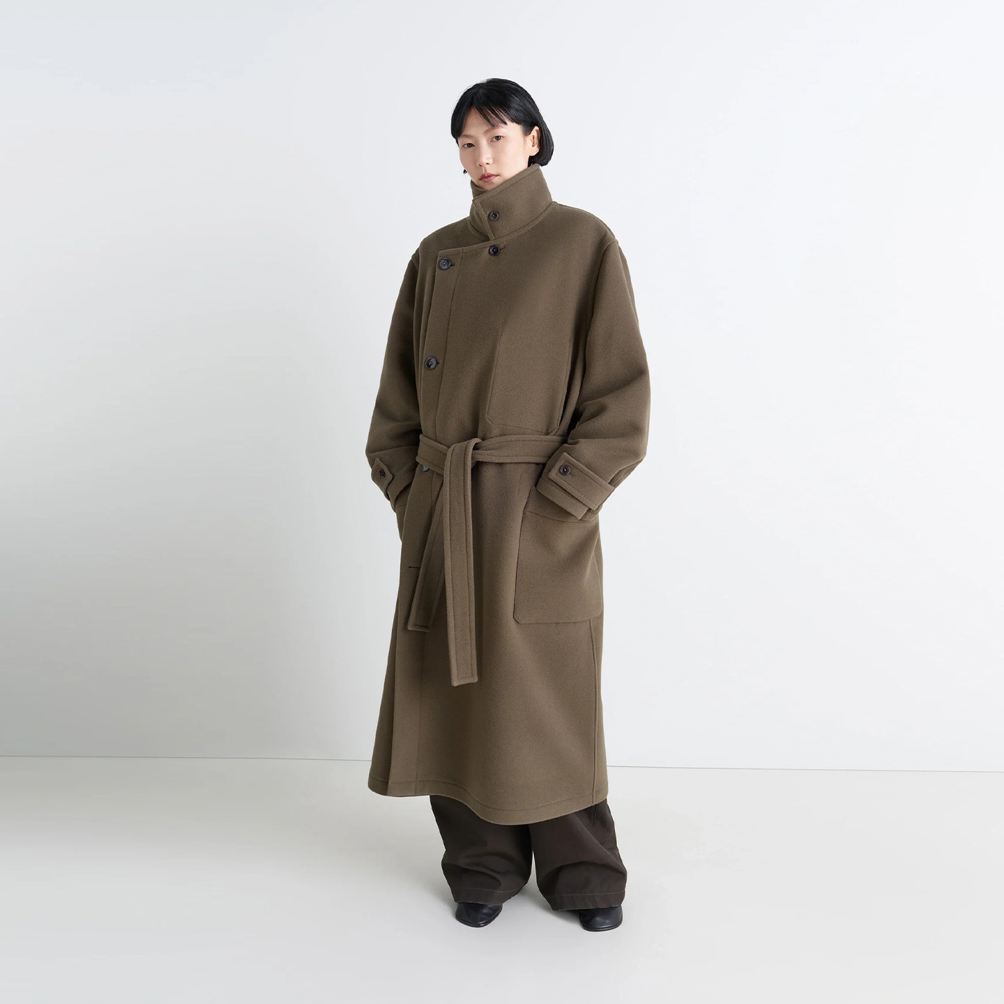 【LEMAIRE】hug 2025秋冬新款简约束腰长款大衣