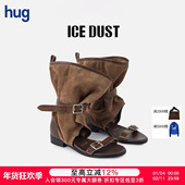 ICE DUST hug 2026早春新款 做旧擦色堆堆凉靴icedust