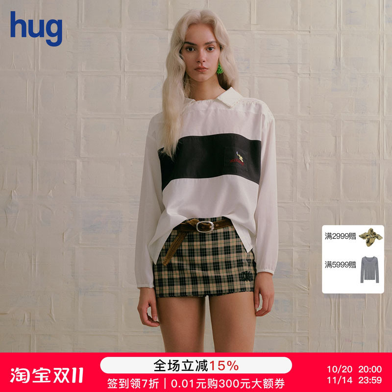 【MARCHEN】hug 2025春夏新款纯色长袖网球部丝质上衣