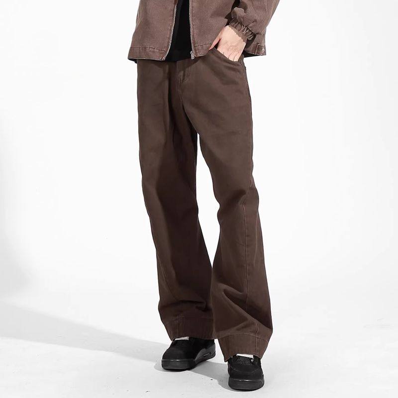 Florki Blur*25AW小众潮牌复古水洗做旧工装裤宽松百搭直筒弯刀裤,男装,秀禾服,淘宝优惠券,粉丝福利购,淘宝优惠卷