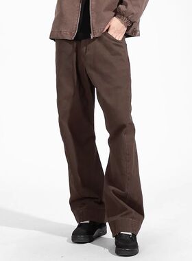 Florki Blur*25AW小众潮牌复古水洗做旧工装裤宽松百搭直筒弯刀裤