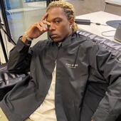 FOG SHARKFACE 25AW植绒印花ESSENTIALS拉链外套宽松教练夹克男