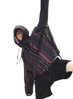 Florki Blur*25SS小众潮牌条纹冰丝透气情侣款户外防嗮外套男