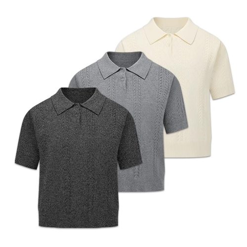 Florki Blur*25SS小众潮牌麦穗提花Polo领情侣设计高级感短袖T恤