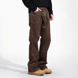 男宽松直筒微喇百搭休闲长裤 Florki 裤 25AW小众潮牌复古工装 Blur