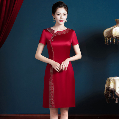 喜婆婆婚宴妈妈装礼服高端连衣裙