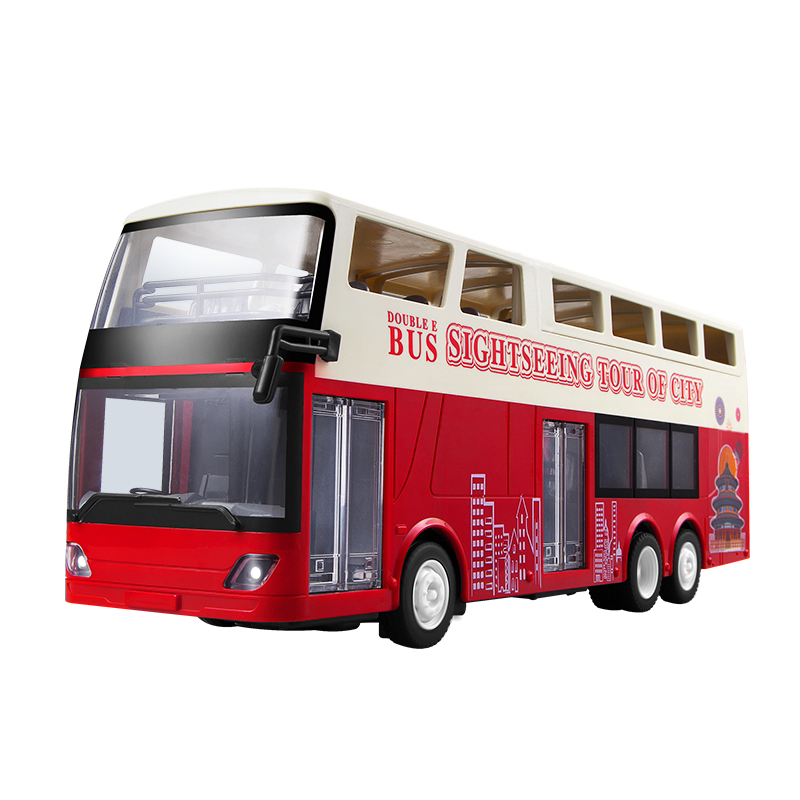 双鹰大号遥控双层公交车观光巴士电动公汽车玩具仿真充电大巴车模