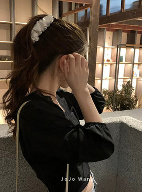 糟糕又被法到了~法式波点韩国简约发夹香蕉夹竖夹后脑勺马尾夹