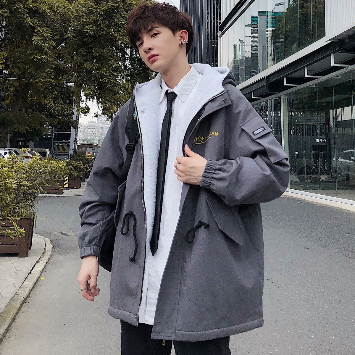 冬季加厚羊羔毛外套男士棉衣2025新款加绒棉服M918P120控148,男装棉衣,电商A157