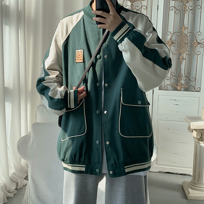 男外套棒球服韩版春季衣服2025新款春秋百搭夹克 J216 P90 控118图片