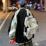 棒球服外套男ins港风潮牌宽松撞色夹克韩版潮流上衣J8011P85，男装夹克，电商A157