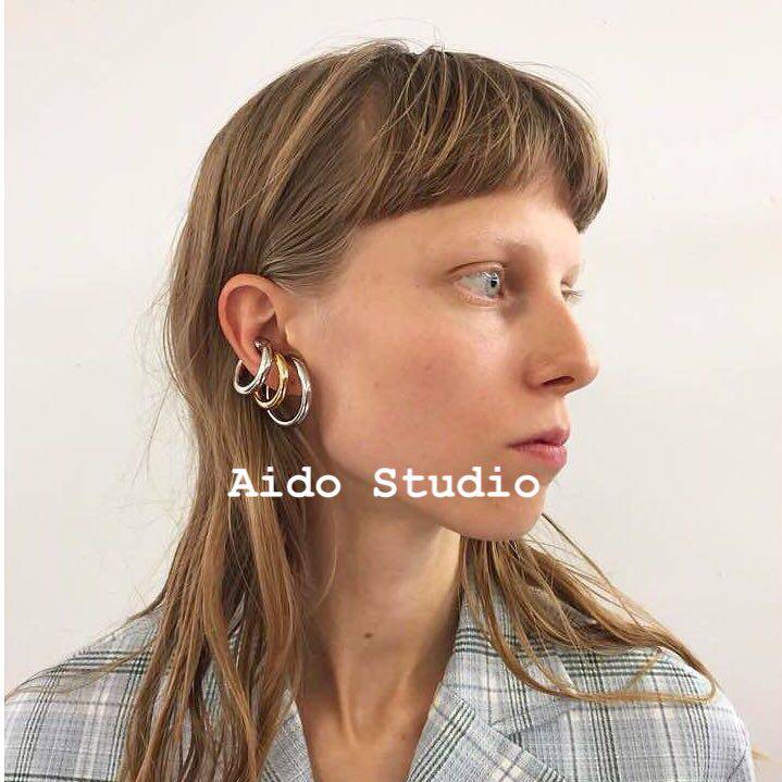 韩国设计师portrait repost男女同款无洞耳环耳挂耳饰小众ins