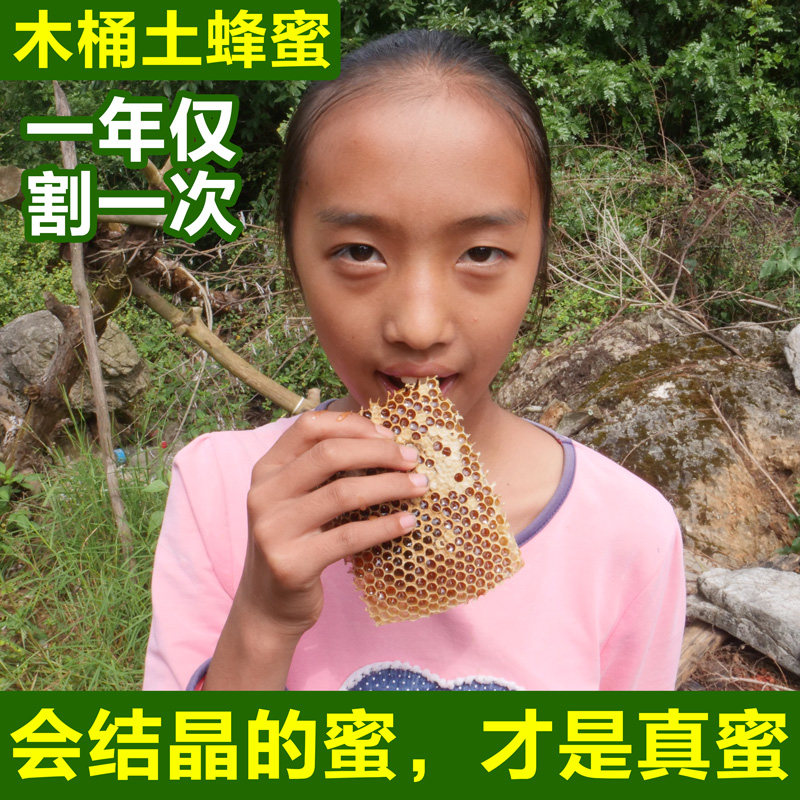 蜂蜜纯正天然农家自产云南野生蜂巢蜜儿童纯土蜂蜜正宗深山自家养