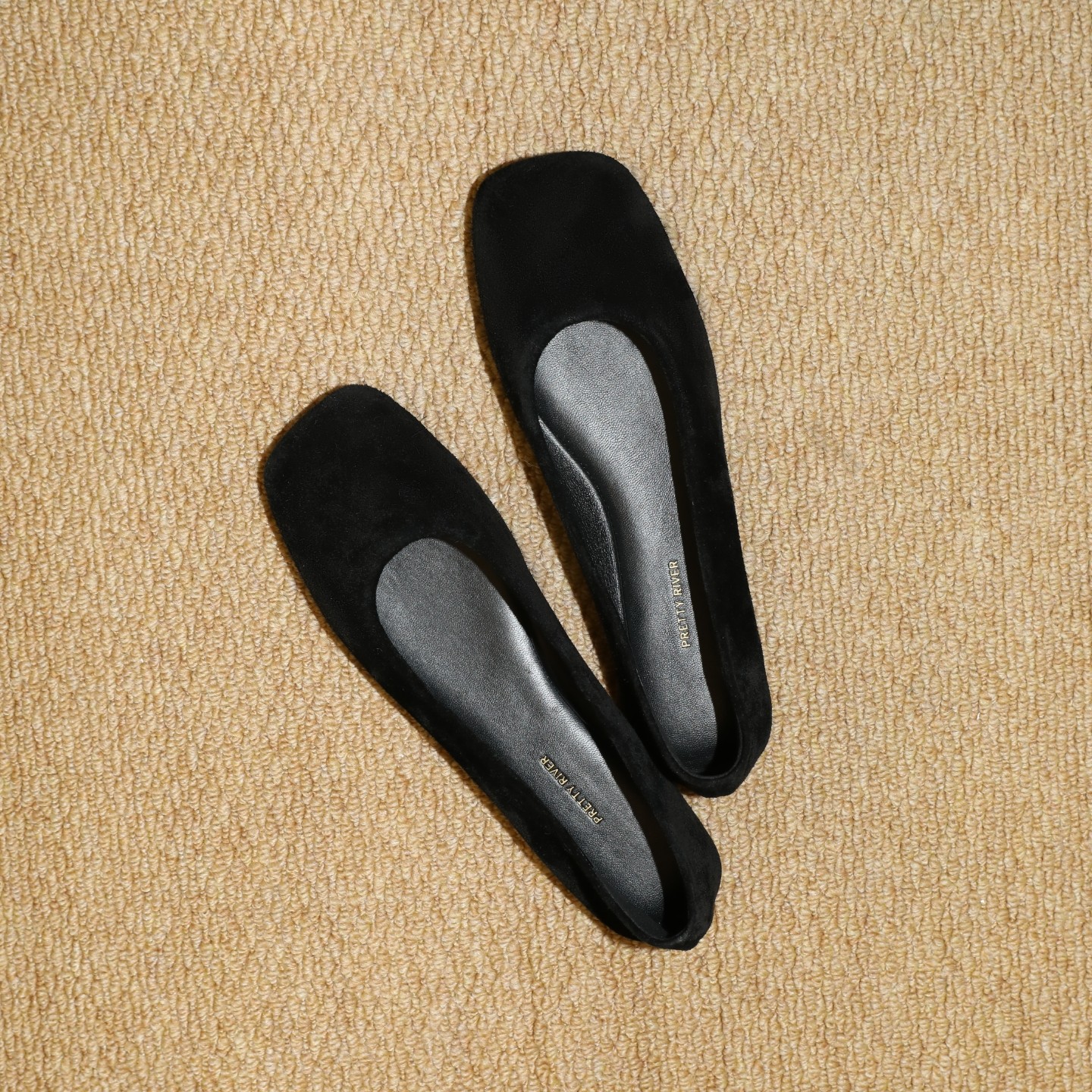 PrettyRiver玛丽珍芭蕾鞋牛反绒面单鞋女复古时尚黑色通勤平底鞋,女鞋,时尚芭蕾鞋,淘宝优惠券,粉丝福利购,淘宝优惠卷