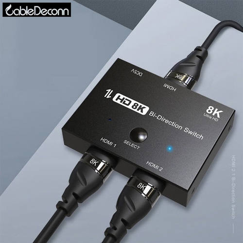 CableDeconnHDMI2.1切换器8K高清一进二二进一互转Xbox/PS5分配器