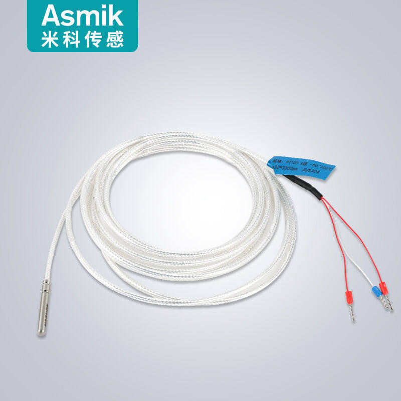 米科asmik温度传感器pt100铂热电阻三线测温探头高精度贴片式变送