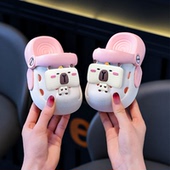 宝宝幼儿包头防滑外穿软底沙滩儿童凉拖鞋 卡通女童洞洞鞋 夏季 新款