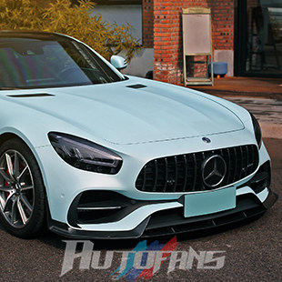 奔驰c190 amg gt gts gtc专用改装干碳纤维三段式碳纤维前唇套件