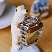 Tick stand watch Inside北极熊手表架腕表收纳展示架polar bear