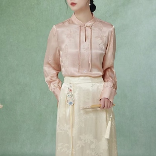 2026年春新品梨花庄专柜正品新中式文艺国风衬衫上衣女2F3S253