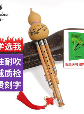 名森（Minsine）三音葫芦丝初学者双白铜专业演奏民族吹奏乐器金