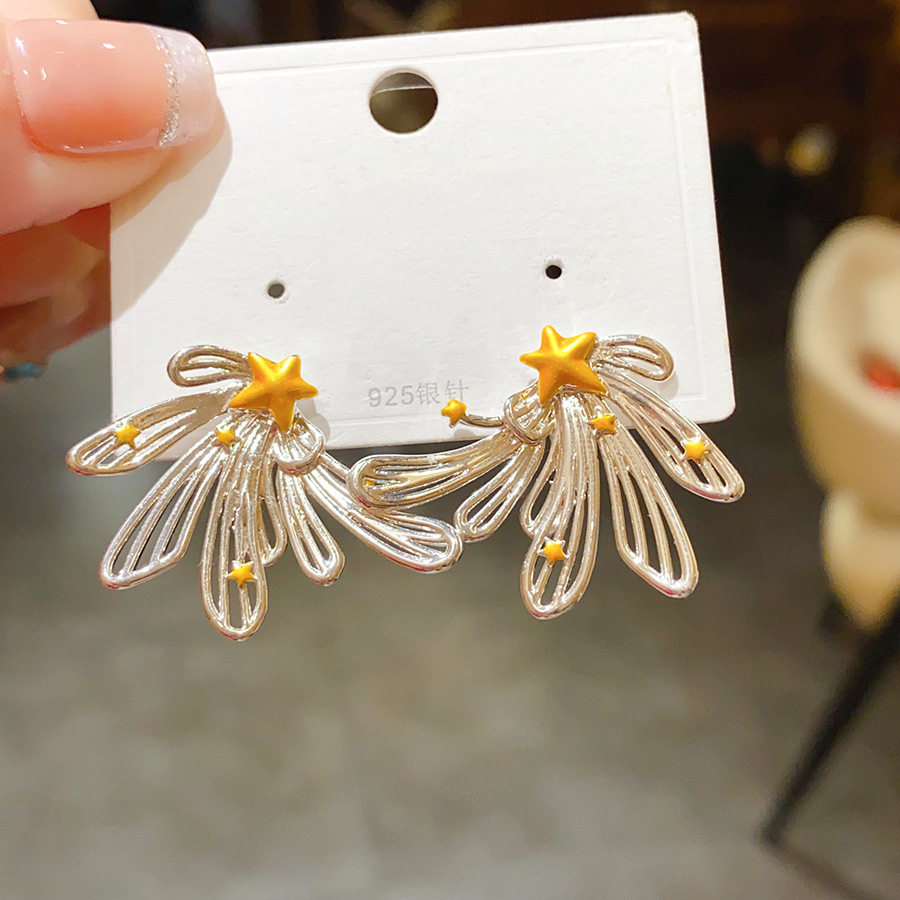 小众滴油镂空星星925银针翅膀耳钉 时尚个性百搭气质高级感耳环女,饰品/流行首饰/时尚饰品新,耳环,淘宝优惠券,粉丝福利购,淘宝优惠卷