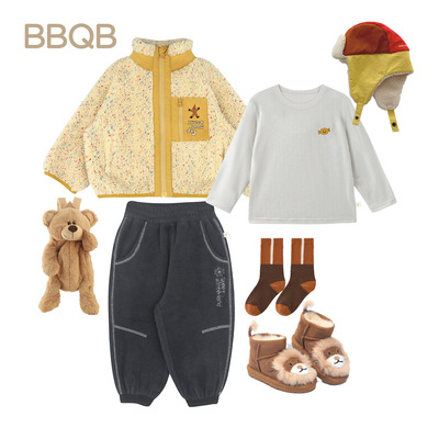 minizone儿童外套2025冬季新款女童打底衫内搭男童卫裤子保暖童装