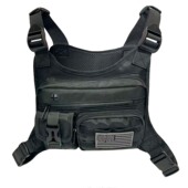 德毅营户外出行机车骑行骑士胸包军迷战术机能马甲背心包胸前挂包