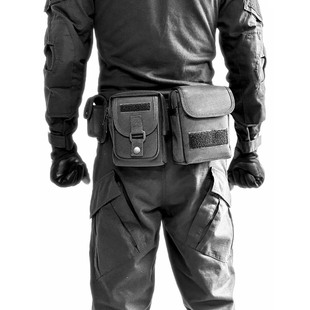 1680D尼龙户外特勤战术腰包安保执勤穿皮带挂包MOLLE战术大手机包