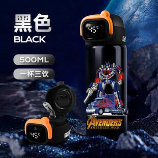 变形金刚儿童保温杯男孩学生吸管水杯子便携可放书包侧兜水壶正品