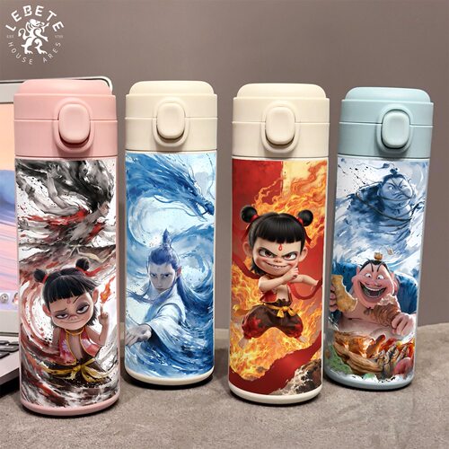 哪吒魔童闹海智能温显保温杯