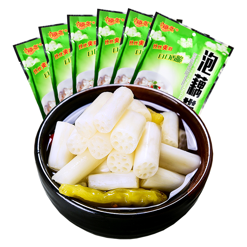 源念泡椒藕带脆嫩爽口400g*6袋