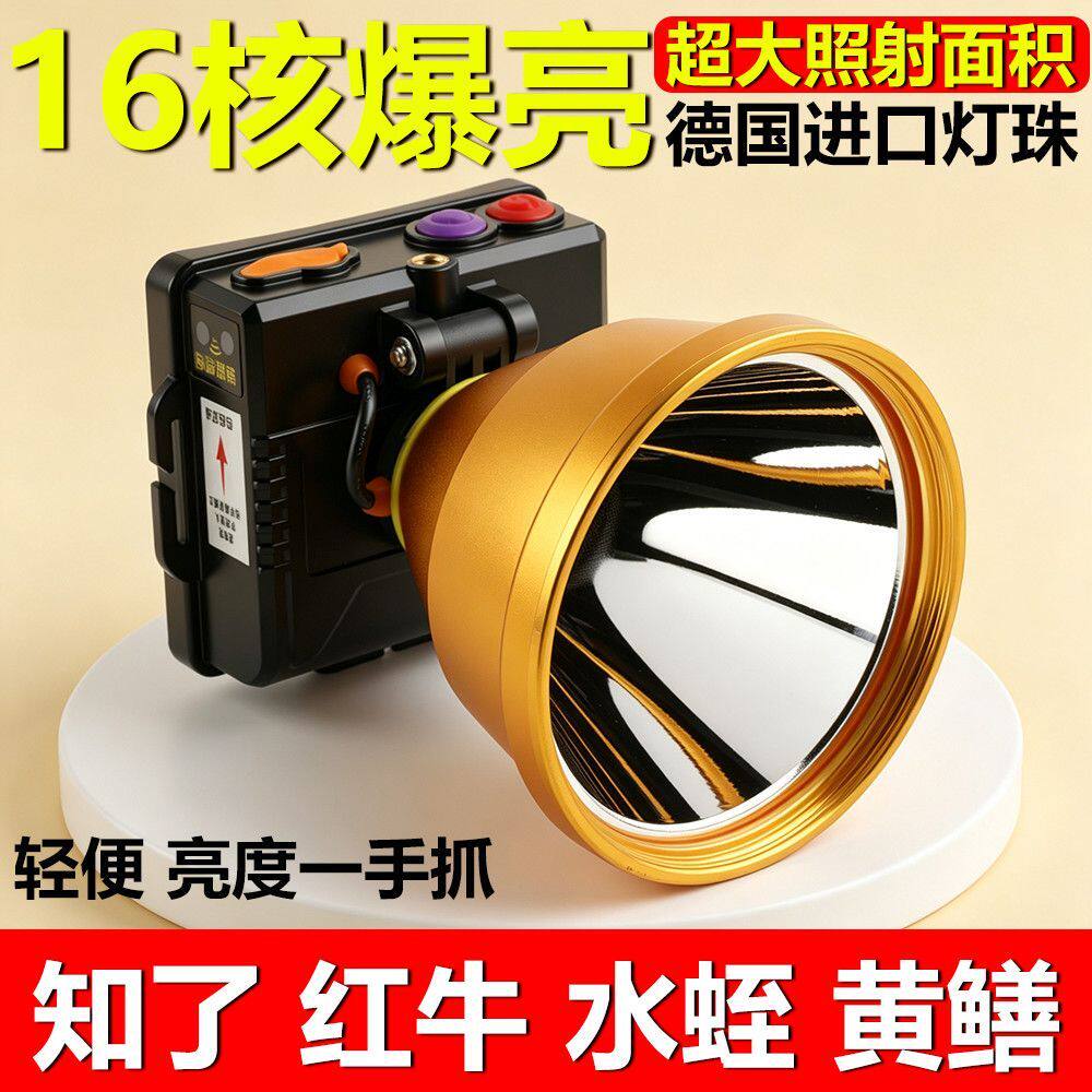 官方正品头戴式强光头灯带感应