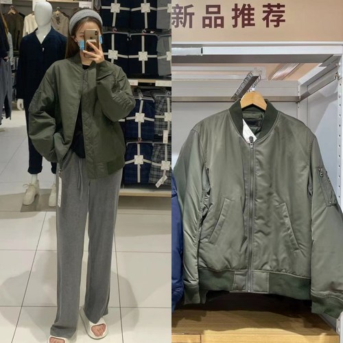 立领飞行员棉服外套442143