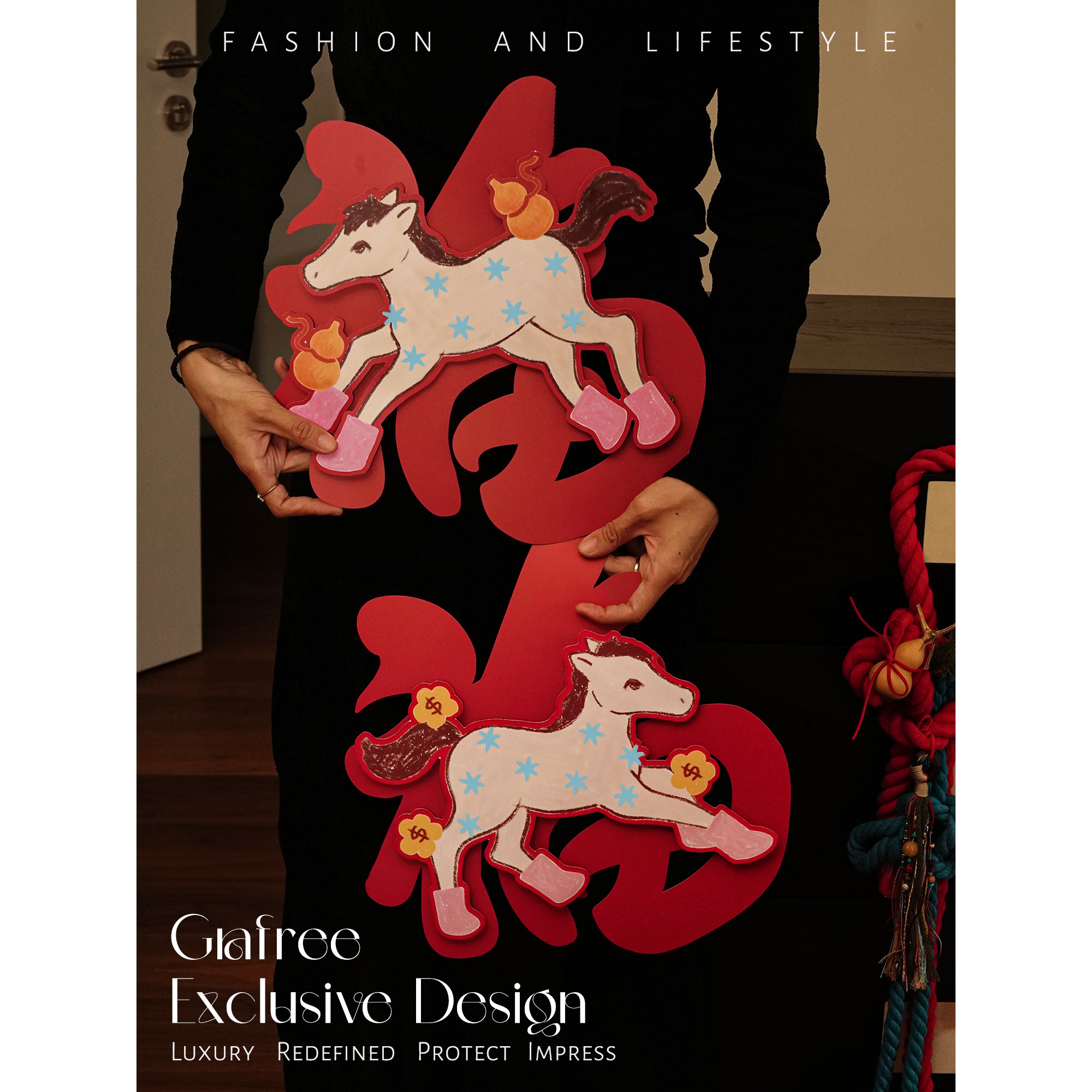 GraFree原创马年福字贴过年装饰春节对联新年门贴新款喜庆礼物女,节庆用品/礼品,福字/窗花/窗贴,淘宝优惠券,粉丝福利购,淘宝优惠卷