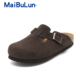 麦步伦勃肯鞋 半包反毛头层牛皮软木拖鞋 懒人百搭一脚蹬秋冬复古