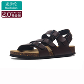 麦步伦勃肯平底软木拖鞋 情侣 夏季 罗马凉鞋 户外沙滩家居懒人博肯鞋