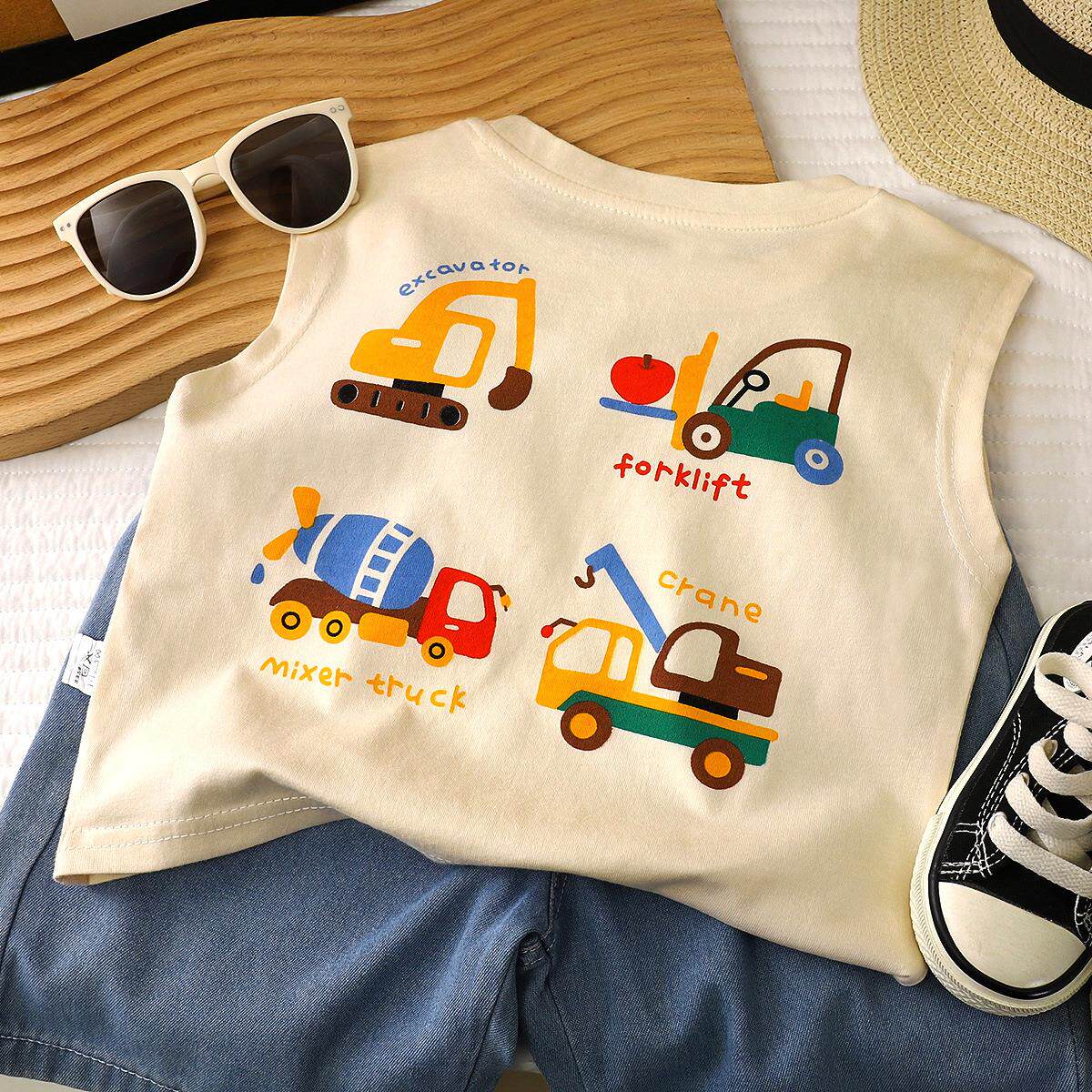 夏季新款男美式休闲宽松纯棉运动健身篮球无袖坎肩背心夏季男女