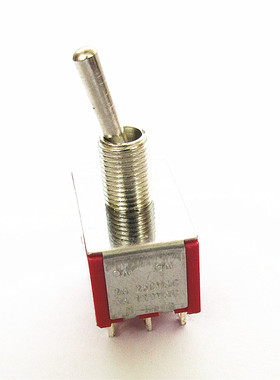 6MM红色钮子开关MTS-402红色钮子 摇头开关拨动开关12脚2档 12P2T