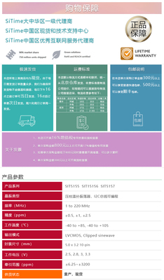 SIT5156/SIT5155温补晶振19.68MHz温补振荡器 0.5~2.5ppm