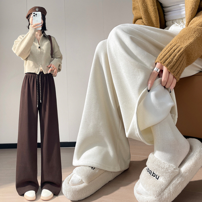 加绒运动裤女款2025新款秋冬加厚