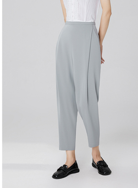 圣轩尼夏季新款显瘦百搭宽松休闲直筒裤女16590