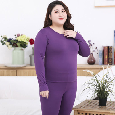 妈妈秋冬保暖居家睡衣女加肥大码