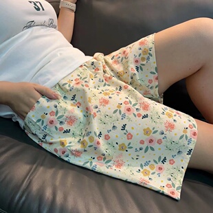 女夏妈妈休闲5分裤 200斤中老年纯棉绸睡裤 宽松大码 婆婆人造棉短裤