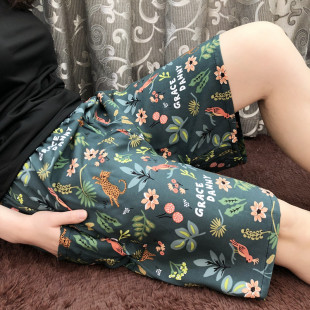 奶奶装 女老人阔腿5分裤 短裤 空调睡裤 子简约 纯棉绸老太太薄款 夏季